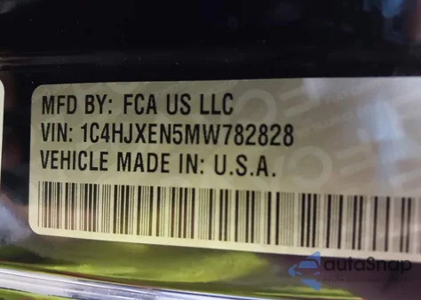 2021 Jeep Wrangler Unlimited Sahara 4X4 из США, поврежденный, VIN 1C4HJXEN5MW782828